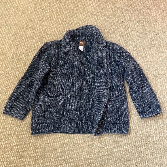 Navy knit Tea Collection Cardigan, Size XS (2-3) - Picture 2 of 5